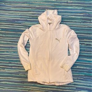 Puma white zip up hoodie xl